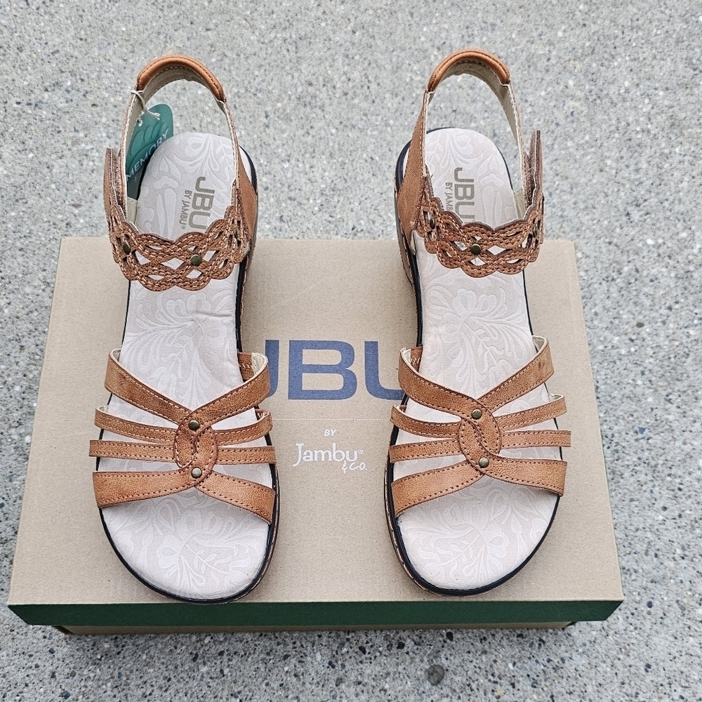 Jbu memory foam Cushioned sandals women's  8 - Picture 8 of 12